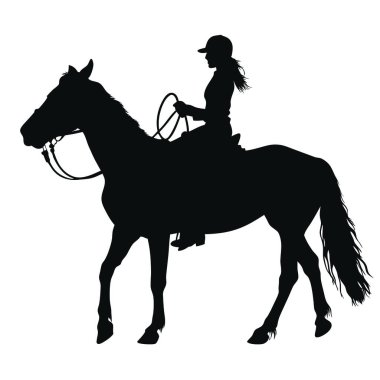 Beyaz arkaplanda at silueti