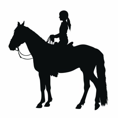 Beyaz arka planda bir atın silueti. vektör.