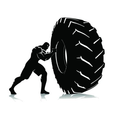 Lastiği olan bir lastiğin vektör çizimi