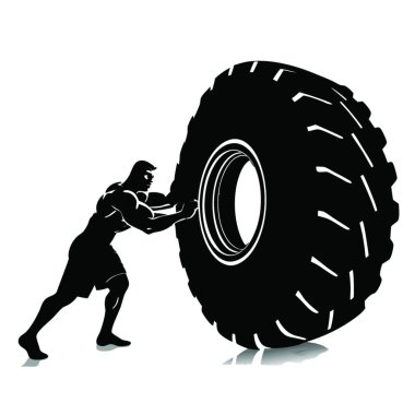 Silüet şeklinde lastik. vektör.