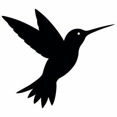 Siyah bir kuş silueti