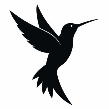 Kuş vektör simgesi. Siyah vektör simgesi beyaz arkaplan kuşunda izole edildi.