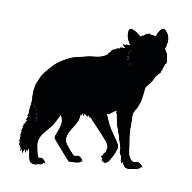 beyaz arka plan üzerinde izole siyah köpek silueti