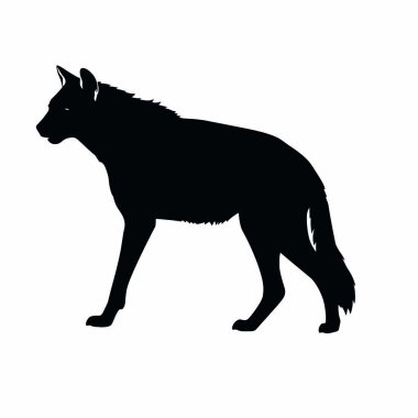 İri yarı köpeğin siyah silueti. vektör illüstrasyonu