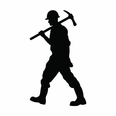 bir işçi silüeti.