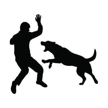 Köpeklerin siyah siluetler.