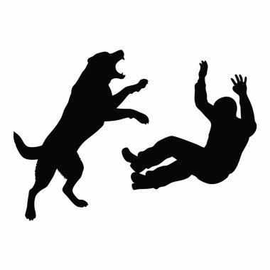 Beyaz arkaplanda siyah siluetler, vektör illüstrasyonu