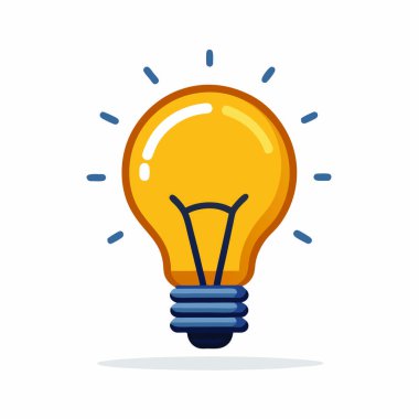 izole edilmiş ampul ikonu vektör tasarımı