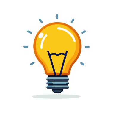 izole edilmiş ampul ikonu vektör illüstrasyonu