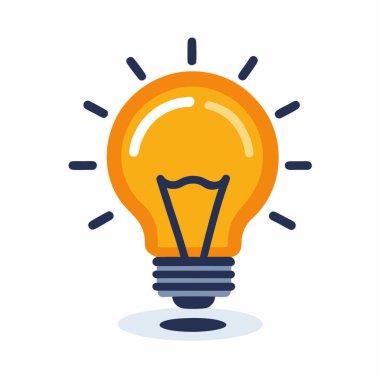 ampul ışığı fikri izole edilmiş simge