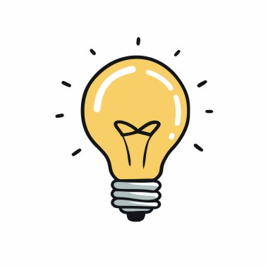 İzole ampul simgesi