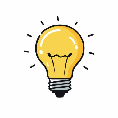 ampul fikir kutsal kişilerin resmi, vektör çizim