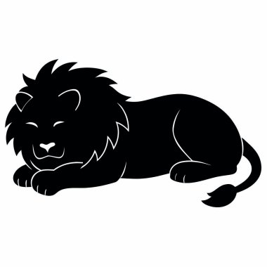 aslan logo vektör illüstrasyon şablonu