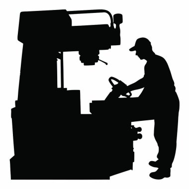 makineli insanın ahşap çizimi