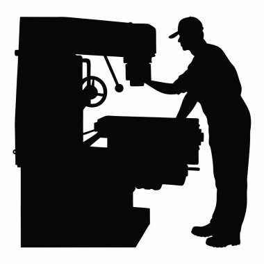 Makineli insan silueti.