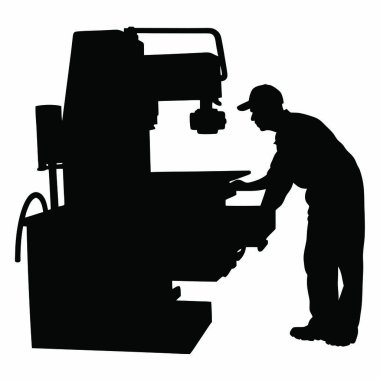 bir makine ile insan ahşap çizimi