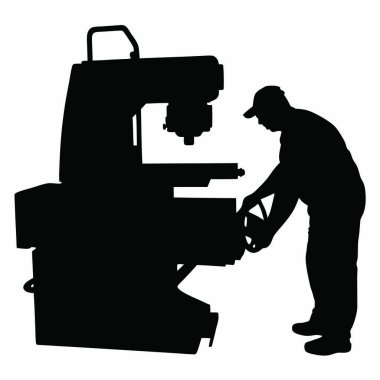 Tahta testereli insan ve işçinin çizimi