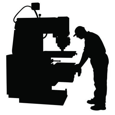 makineli insanın ahşap çizimi