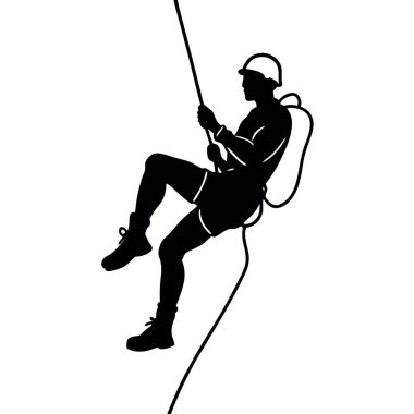 İpte sallanan bir adamın silueti.