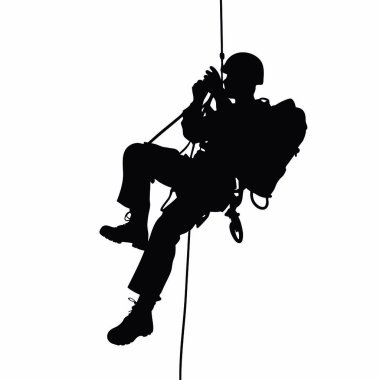 Bir dağcının silueti.