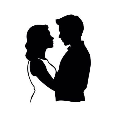 Çift siluetinin vektör çizimi