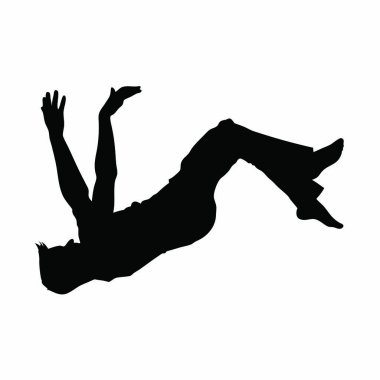 beyaz zemin üzerinde işadamı siluet vektör