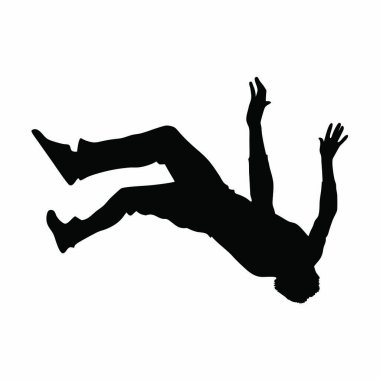 Beyaz arka planda yatan bir adam. vektör illüstrasyonu.