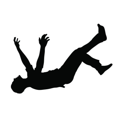 Düşen bir kadının silueti..