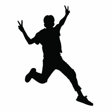 çalışan adam silueti vektör çizimi