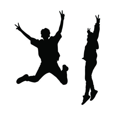Zıplayan bir adamın silüeti