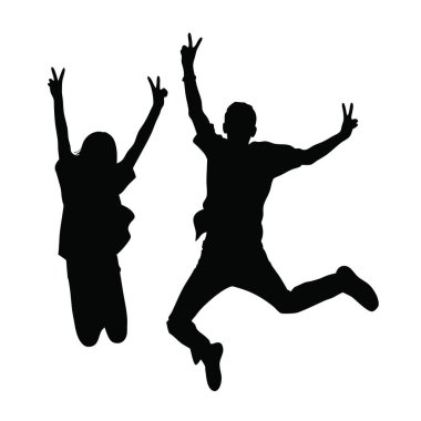 beyaz zemin üzerinde bir insan siluet vektör.