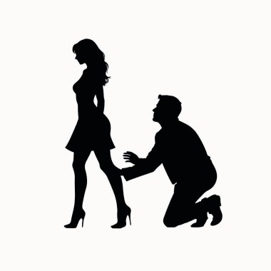 Bir erkek, bir kadın, bir erkek ve bir kızın silueti