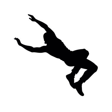 Zıplayan bir adamın silüeti