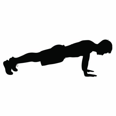 Egzersiz yapan kadının vektör silueti