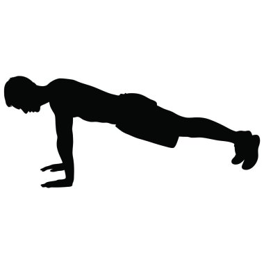 vektör silueti siyah kadın beyaz arkaplanda fitness yapıyor.