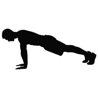 Egzersiz yapan genç bir kadının silüeti