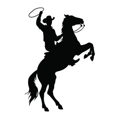 At üstünde at silueti