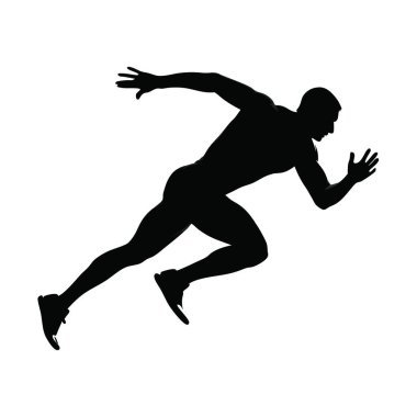 Koşan bir koşucu. Koşan bir koşucu. vektör