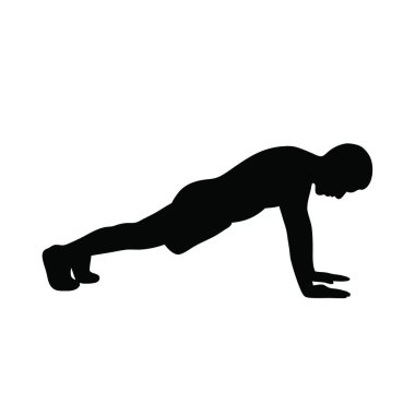 Yoga yapan bir adamın silüeti..