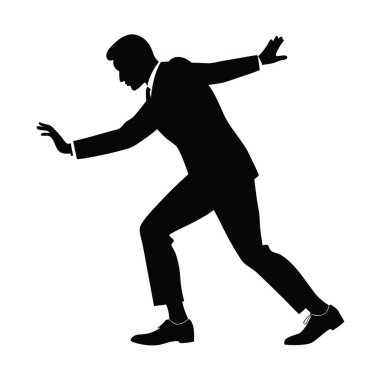 Dans eden bir adamın silueti.