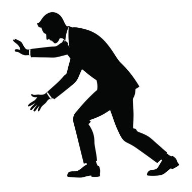 Siluet adam elini kaldırdı.