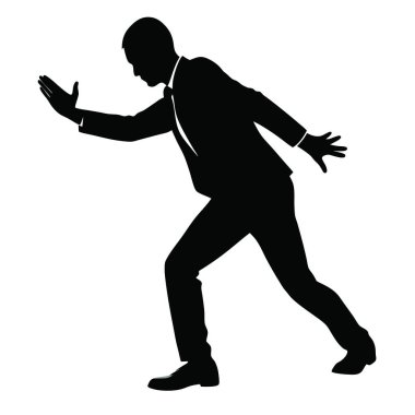 iş adam çalışan siluet