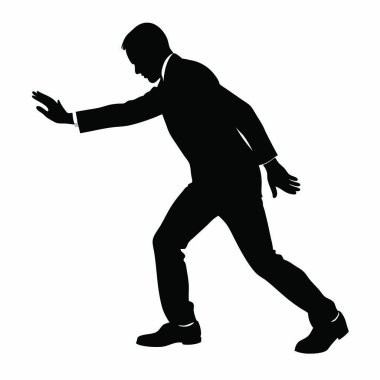 iş adam çalışan siluet