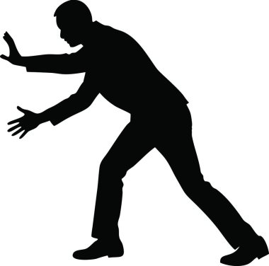 Takım elbiseli bir adamın vektör çizimi