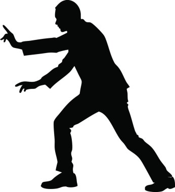 Bir erkek siluetinin vektörü