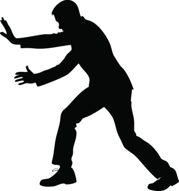 Dans eden bir kızın silueti.