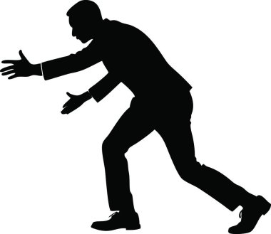 Dans eden bir adamın silueti