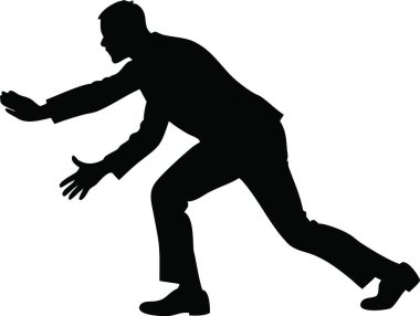 Dans eden bir adamın silueti