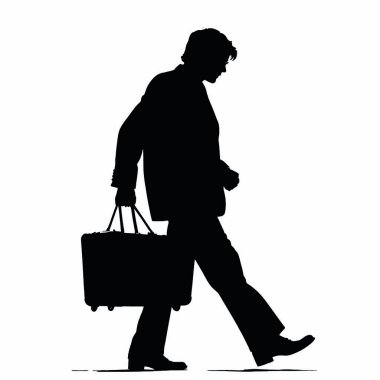 İş adamı yolda yürüyor.