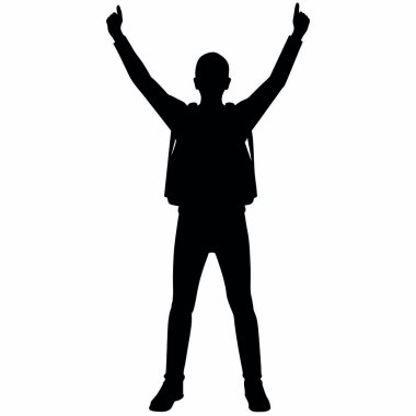 Bir adamın silueti.